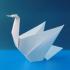 Лебедь: оригами из бумаги